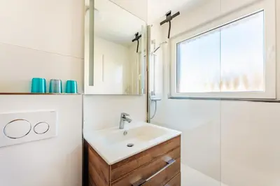 Ein Badezimmer in der Unterkunft Schwalbennest St. Andreasberg