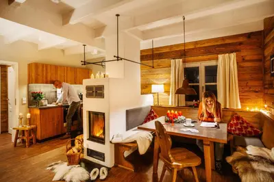 Küche/Küchenzeile in der Unterkunft Torfhaus Harzresort