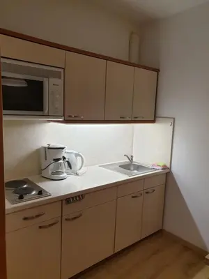 Küche/Küchenzeile in der Unterkunft Ferienwohnung Reese- Horstmann mit Hallenbad und Sauna, WLAN 