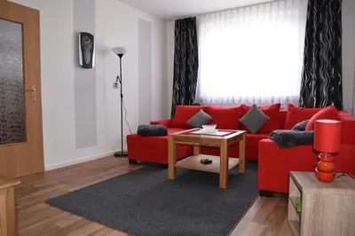 Ein Sitzbereich in der Unterkunft Gästewohnung Neustädter Straße 35