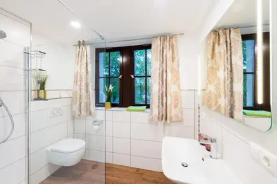 Ein Badezimmer in der Unterkunft Ferienwohnung Burgkaiser