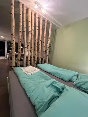 Ein Bett oder Betten in einem Zimmer der Unterkunft App 624 Panoramic Hohegeiß Terrassenhaus