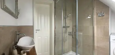Ein Badezimmer in der Unterkunft Luxuriöse 3-Zi. Ferienwohnung Jagdromantik 200 m bis zur Wurmbergsseilbahn