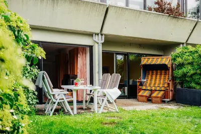 Ein Garten an der Unterkunft Ferienwohnung Waldkauz