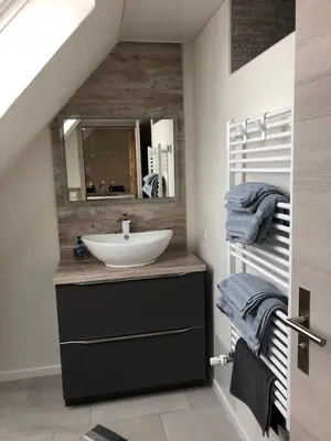 Ein Badezimmer in der Unterkunft Fewo-Am-Hahnenberg