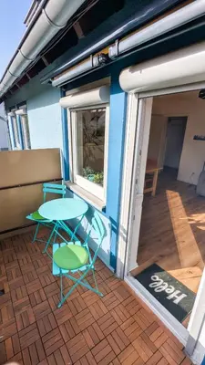 Ein Balkon oder eine Terrasse in der Unterkunft Ferienwohnung Goslar - Georgenberg / Entspannen im Harz / Mittendrin