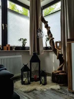 Ein Sitzbereich in der Unterkunft Ferienwohnung Naturnah
