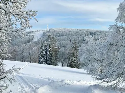 Schöne Bergsicht im Winter