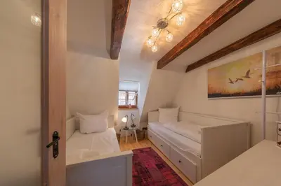 Ein Bett oder Betten in einem Zimmer der Unterkunft Villa-Duck-Dich 27