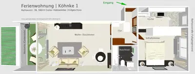 Grundriss der Unterkunft Harzfewo Köhnke 1