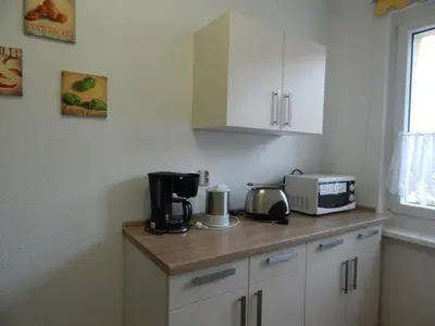 Küche/Küchenzeile in der Unterkunft Gaestewohnung Heinrich-Heine-Straße