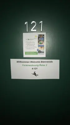 Ein Zertifikat, Auszeichnung, Logo oder anderes Dokument, das in der Unterkunft Ferienwohnung Relax 2 ausgestellt ist