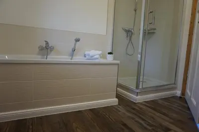 Ein Badezimmer in der Unterkunft Ferienhaus Hundertmorgenfeld Wo 1