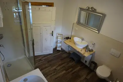 Ein Badezimmer in der Unterkunft Ferienhaus Hundertmorgenfeld Wo 1