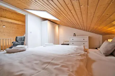 Ein Bett oder Betten in einem Zimmer der Unterkunft Traumblick