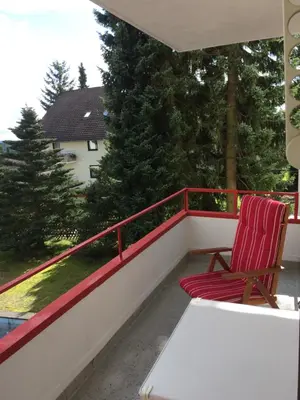 Ein Balkon oder eine Terrasse in der Unterkunft Ferienwohnungen Kolsdorf A
