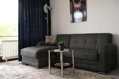 Ein Sitzbereich in der Unterkunft Appartement Anne
