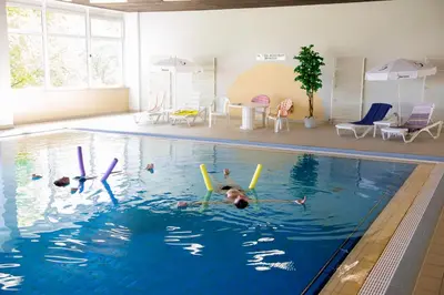 Der Swimmingpool an oder in der Nähe von Pano Hohegeiß App 363 mit Wlan