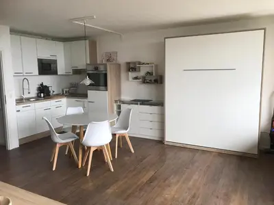 Küche/Küchenzeile in der Unterkunft Pano Hohegeiß App 363 mit Wlan