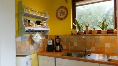Küche/Küchenzeile in der Unterkunft Kleines Refugium