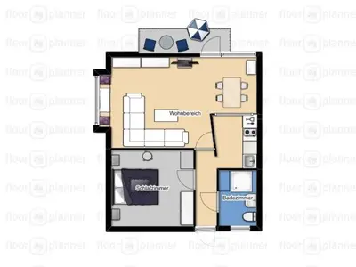 Grundriss der Unterkunft Ferienwohnung Bummelallee