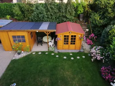 Ein Garten an der Unterkunft Harzer Fitnessloft