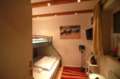 Ein Bett oder Betten in einem Zimmer der Unterkunft App 622 Panoramic Hohegeiß mit WLan Terrassenhaus