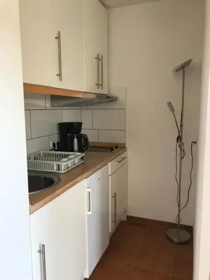 Küche/Küchenzeile in der Unterkunft Frau Holle