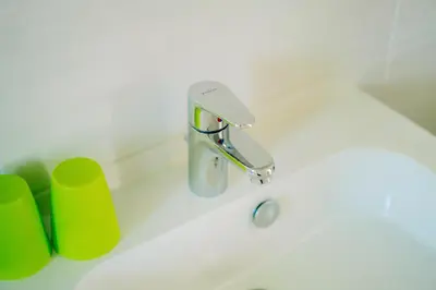 Ein Badezimmer in der Unterkunft Villa Waldnest