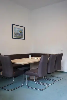 Ein Sitzbereich in der Unterkunft Ferienhaus Clorinda