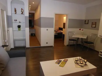 Küche/Küchenzeile in der Unterkunft weiss-ferienwohnung
