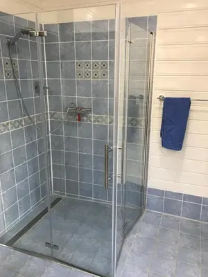 Ein Badezimmer in der Unterkunft Schöne gemütliche Ferienwohnung mit Kamin I im Harz
