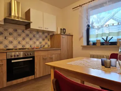 Küche/Küchenzeile in der Unterkunft Ferienwohnung Große Bergluft Hahnenklee