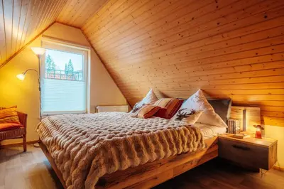 Ein Bett oder Betten in einem Zimmer der Unterkunft JermersteinSonne