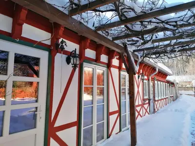 Stilvolles Ferienhaus Artdeco im Winter