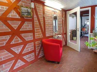 Ein Sitzbereich in der Unterkunft Stilvolles Ferienhaus Artdeco
