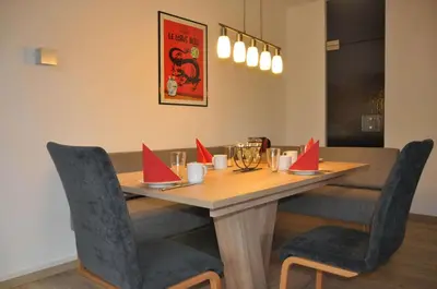 Ein Sitzbereich in der Unterkunft Ferienwohnung Fynns PeerLe