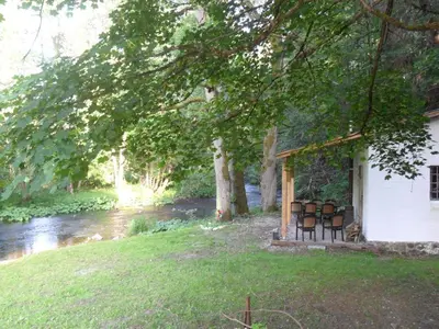 Ein Garten an der Unterkunft Ferienwohnung, Rübeland