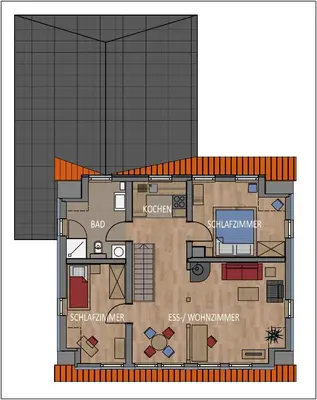 Grundriss der Unterkunft Morgenroethe 5 Sterne Ferienwohnung