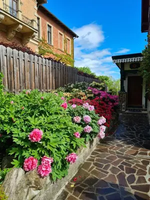 Ein Garten an der Unterkunft Ferienwohnung Am Heidelberg