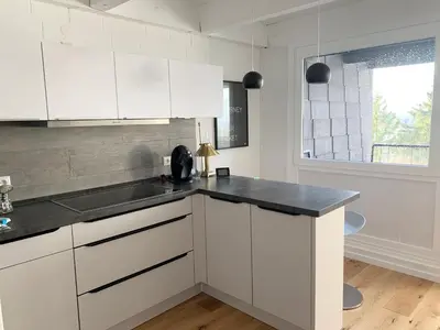 Küche/Küchenzeile in der Unterkunft Ferienwohnung Mountainlook