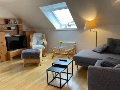 Ein Sitzbereich in der Unterkunft Große Wohnung - Boxspring - Rodelwiese - Balkon - 4 Personen
