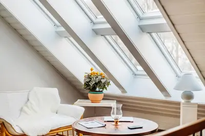 Ein Sitzbereich in der Unterkunft Große Wohnung - Boxspring - Rodelwiese - Balkon - 4 Personen