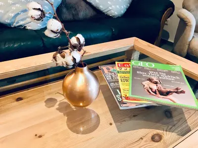 Ein Sitzbereich in der Unterkunft Große Wohnung - Kamin - Balkon - Boxspringbett - Skiwiese