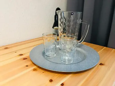 Getränke in der Unterkunft Große Wohnung - Kamin - Balkon - Boxspringbett - Skiwiese