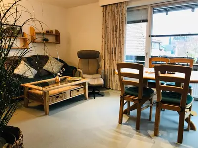 Ein Sitzbereich in der Unterkunft Große Wohnung - Kamin - Balkon - Boxspringbett - Skiwiese