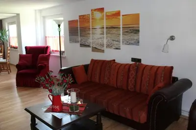 Ein Sitzbereich in der Unterkunft Haus Hanseatic Ferienwohnungen