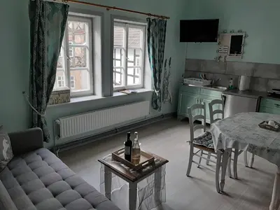 Ein Sitzbereich in der Unterkunft Adelshof Quedlinburg
