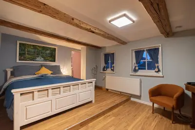 Ein Bett oder Betten in einem Zimmer der Unterkunft Gesindehaus Bornecke