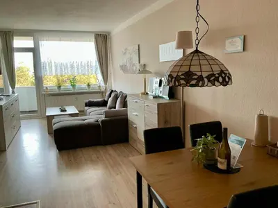 Ein Sitzbereich in der Unterkunft App 507 Bocksbergblick im Ferienpark Hahnenklee Haus 1